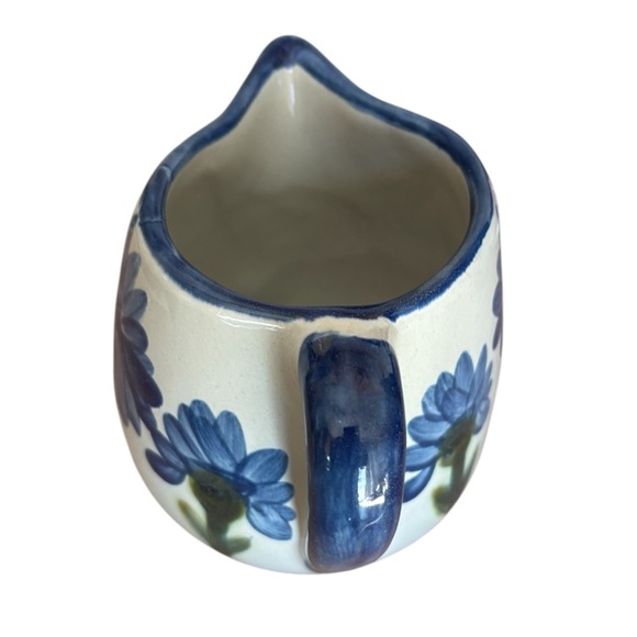 Louisville Stoneware Bachelor Button Cornflower Creamer Pitcher - Picture 5 of 8